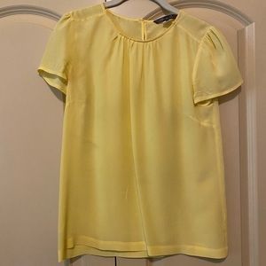 Paper yellow silk blouse